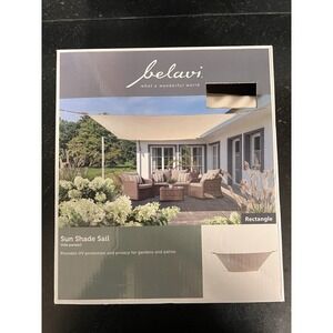 NIB BELAVI Rectangular SUN SHADE SAIL PATIO POOL CANOPY UV PROTECTION 9.8'x6.5'